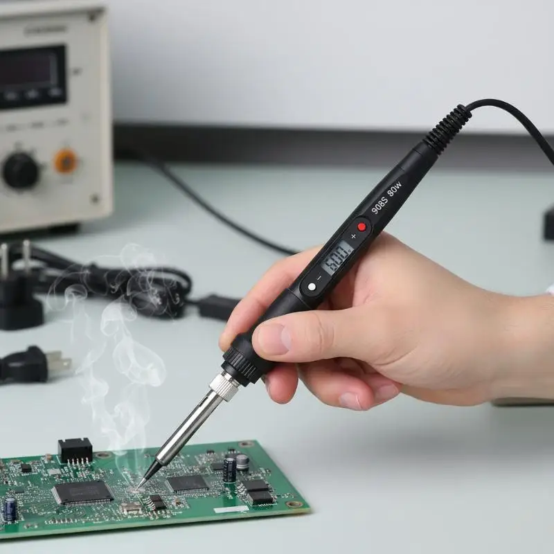New 80W Digital Electric Soldering Iron Set Kit 220V 110V Temperature Adjustable LCD Display Solder Welding Iron Tool Tips
