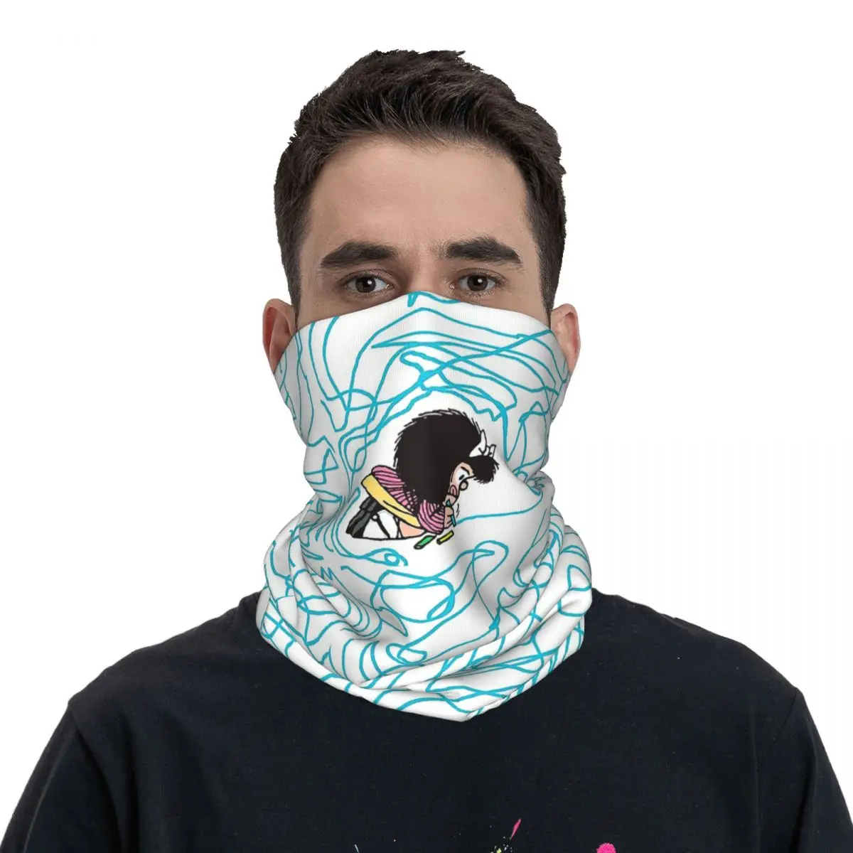 Cute Comic Charatcer Bandana Neck Cover Wrap Scarf Balaclava Cycling Unisex Adult Breathable image 3