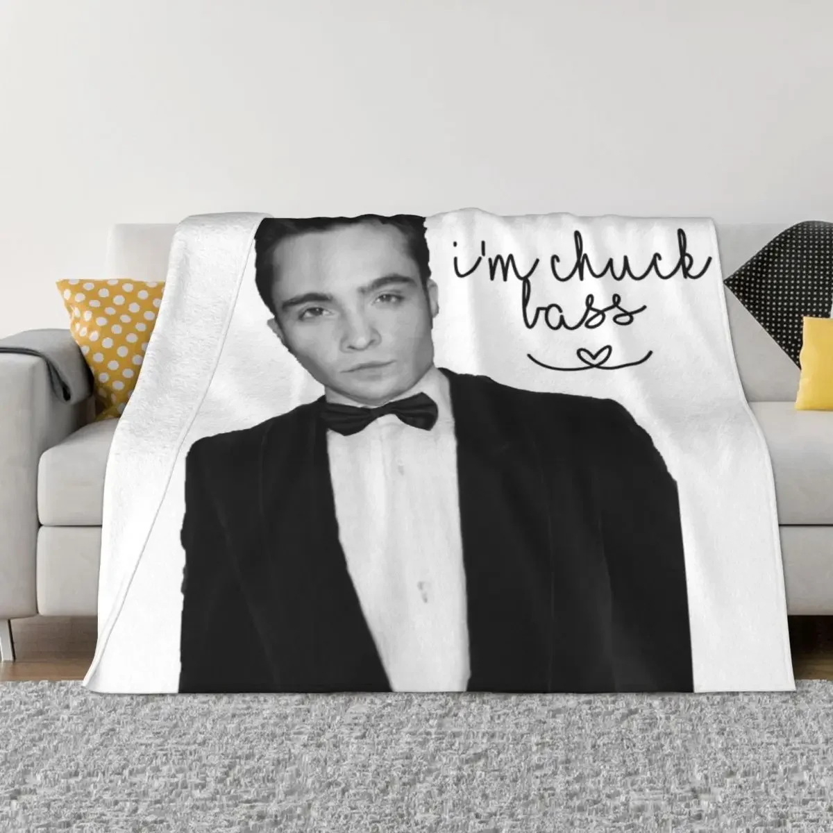 I\'M Chuck Bass Plush Blanket Throw Blanket Winter Warm Blanket Throw Blanket blankets for beds  blankets  throw blanket