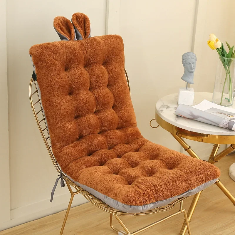 Thickened Household Seat Cushion Seat Backrest Integrated Office Chair Bolster Rapid Heating Waist Support Tatami Warm Soft Pad