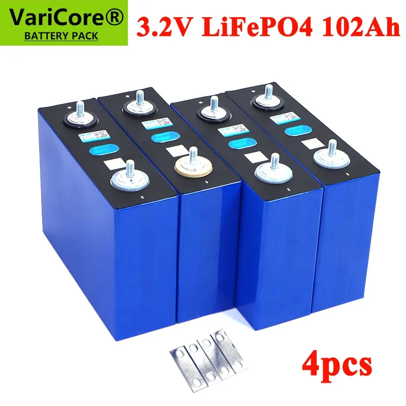 

4pcs 3.2v 102Ah 105Ah 90ah 100ah Lifepo4 Battery Lithium Iron Phosphate for 12v Campers Golf Cart Off-Road Off-grid Solar Wind