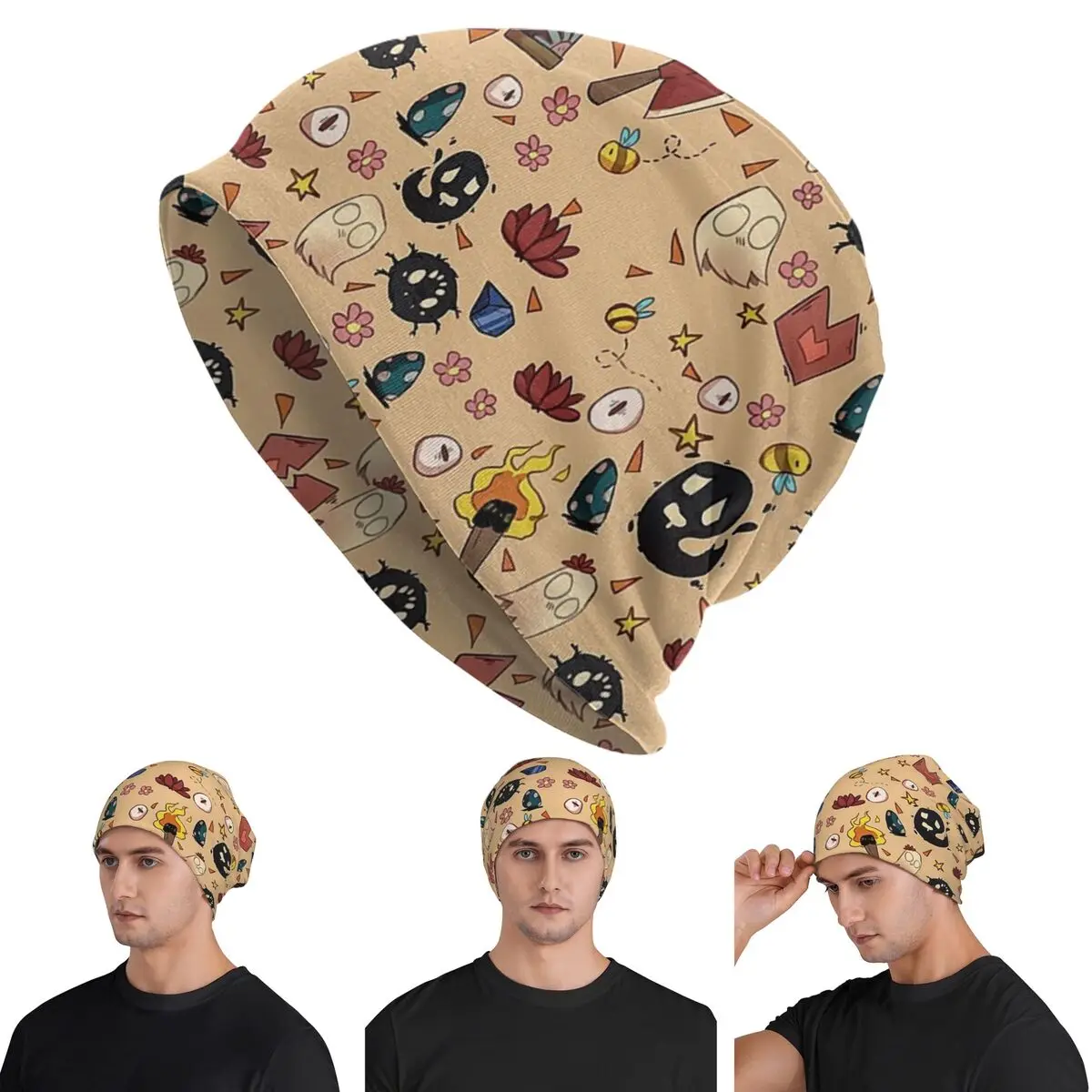 

Не звездно, узор, украшение, абстрактное искусство, модные шапочки Skullies, шапки, осенне-зимняя уличная шапка, вязаные шапки для взрослых