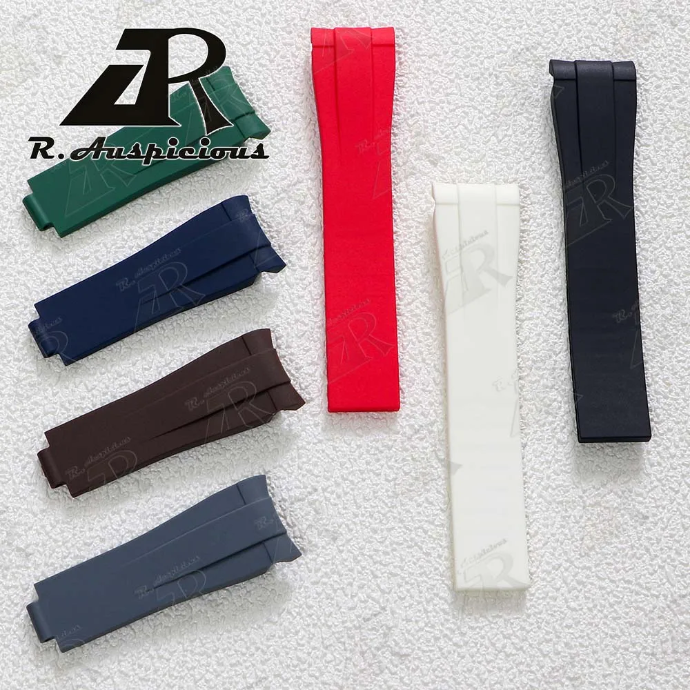 20mm 21mm 22mm Rubber Watchband Fit For Rolex Submariner GMT Master Daytona Silicone Strap Watch Accessories Watch Band Bracelet