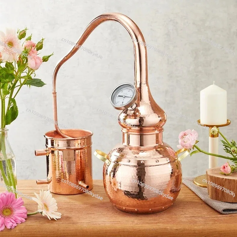 Distiller Household Pure Dew Distiller Essential Oil Refiner  Ancient Pure Copper Distiller Purple Copper Purification Equipment