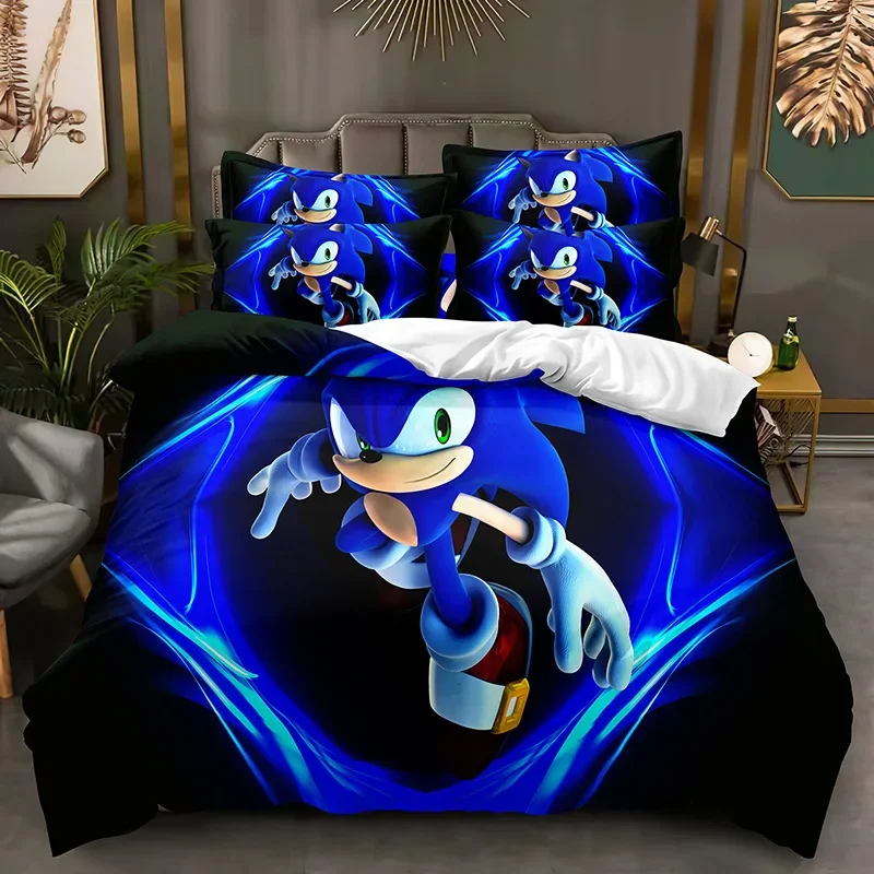 

Sonic Simple Duvet Cover Single Piece Dormitory Upper and Lower Beds 1.5/1.8/2.0 Universal Duvet Cover Animation Derivatives