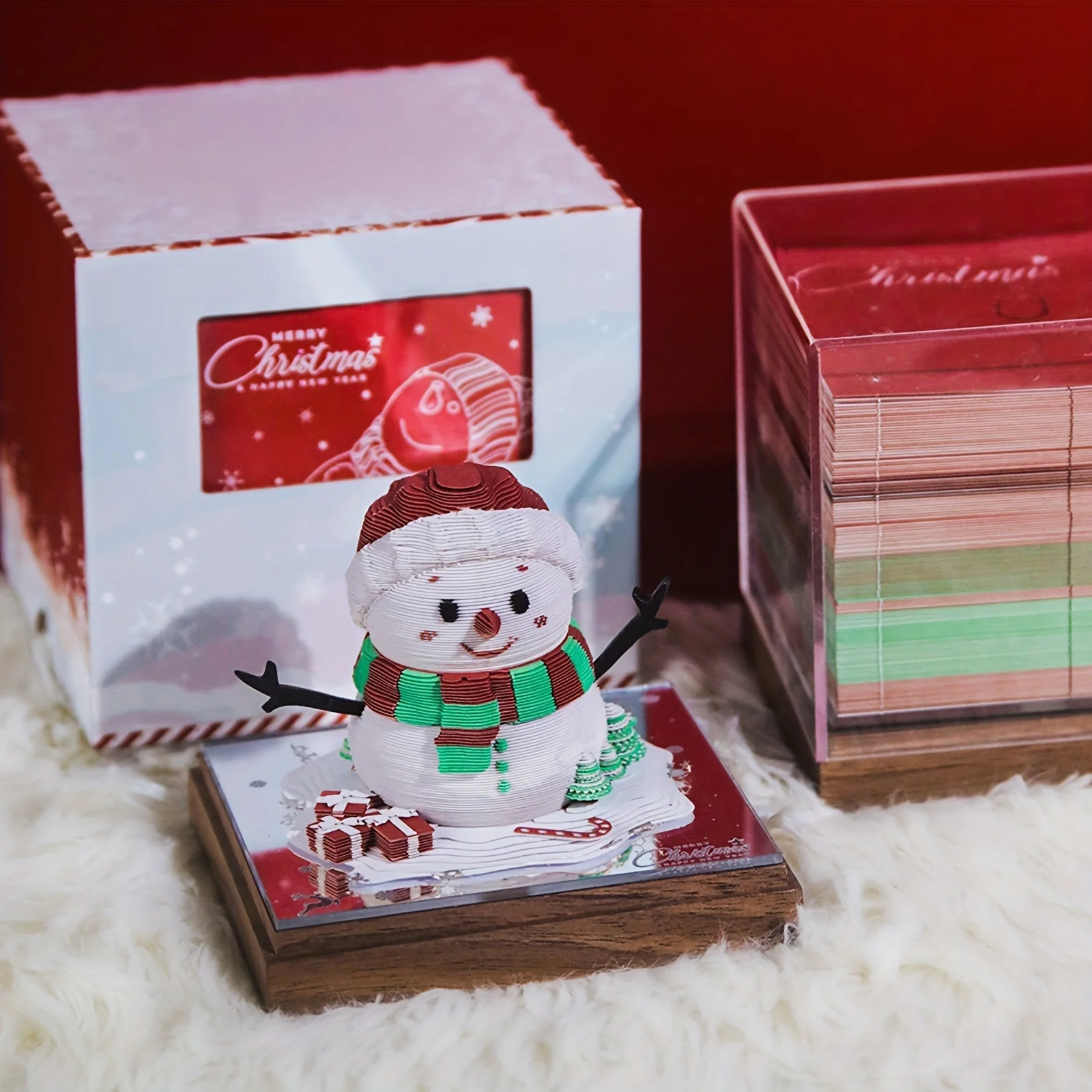 A 3D Christmas Snowman Pop-Up Calendar For 2025, DIY Paper Carved Space-Time Calendar, Holiday Wall Decoration Gift.