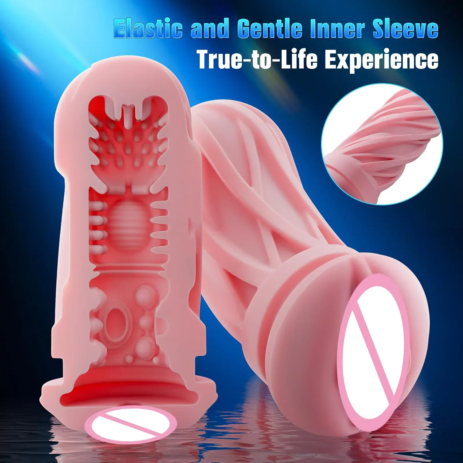 Luxurious Field Male Masturbator Pocket Pussy Thrusting Stroker 5-Speed Modes Sex Voice Blowjob Masturbation Cup Sex Toy for Men 6