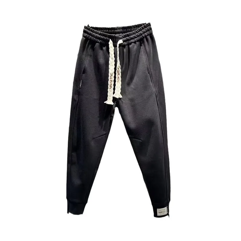 Pantalons pour hommes nouvelle tendance de la mode automne/hiver Harlan taille élastique cordon ample polyvalent mince et beau pantalons de survêtement