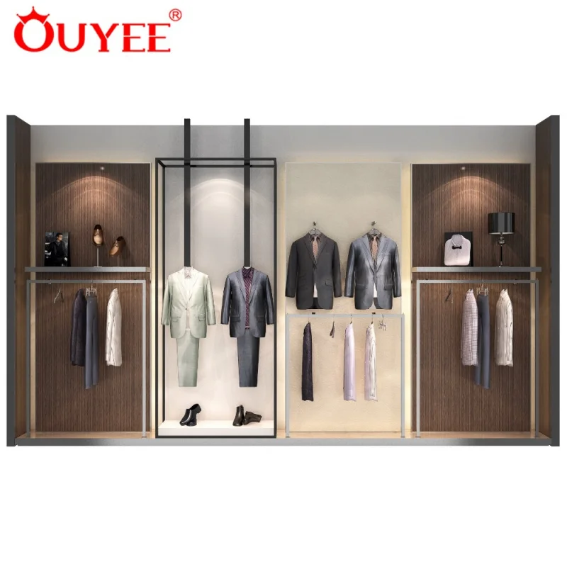 Customized-Simple Design Retail Store Decoration Furniture Garment Menswear Shop Interior Design