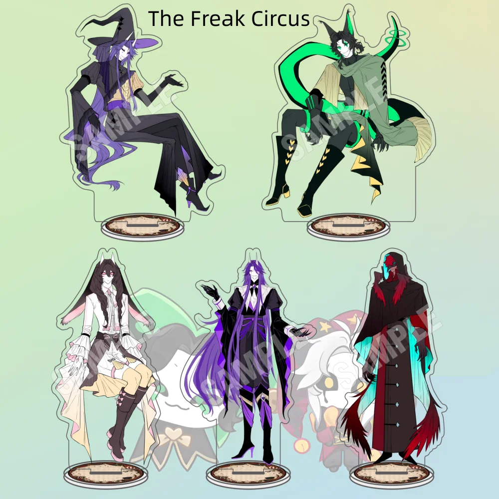 the Freak Circus Anime Keychain 15CM Dark Fantasy Acrylic Stand Gothic Wizard Desk Decor Merchandise Gift for Fans