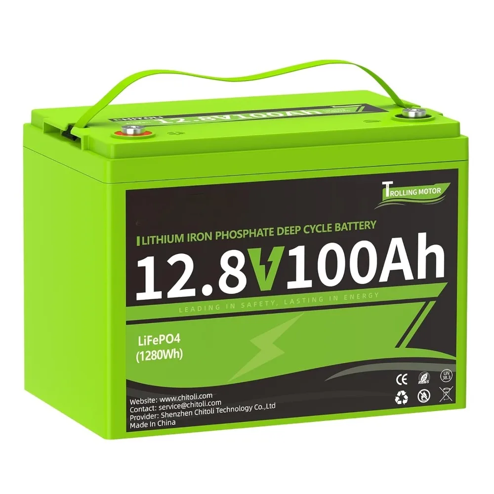 

Аккумулятор LiFePO4 12В 100Ач, со встроенной BMS 100А, 4000-15000 глубоких циклов, срок службы 10 лет для автодомов, троллинговых моторов, под заказ