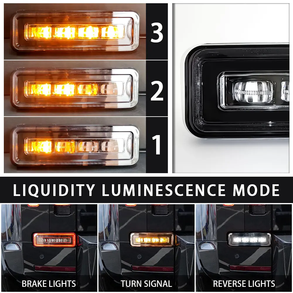 Car Rear LED Bumper Light Reflector Tail Brake Stop Lamp Turn Signal Light for Land Rover Defender 2020-2024