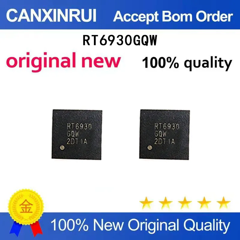 

(5-100 Pieces) Brand new original RT6930GQW silk screen RT6930 QFN LCD power management chip IC
