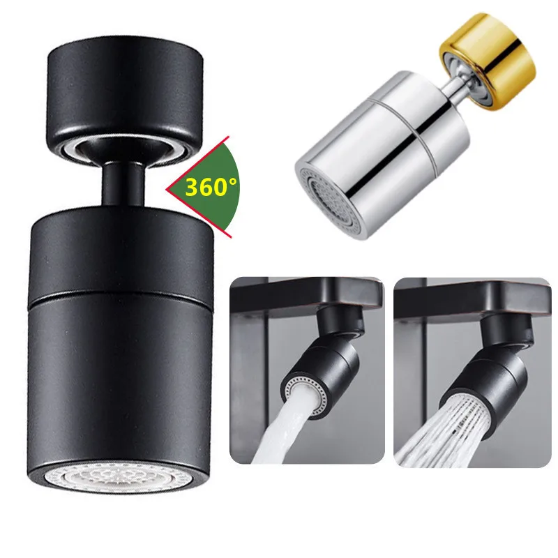 New 2 Mode Kitchen Faucet Spray Head Filter Adjustable 360° Rotary Splashback Tap Nozzle Bubbler Kitchen Sink Faucet Aerator
