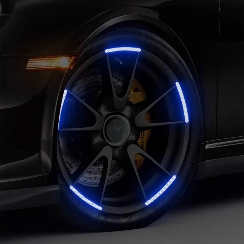 

Dazzling Luminous Reflective Warning Sticker - Universal Automobile Motorcycle Bicycle Electric Vehicle Wheel Rim Tire Decor
