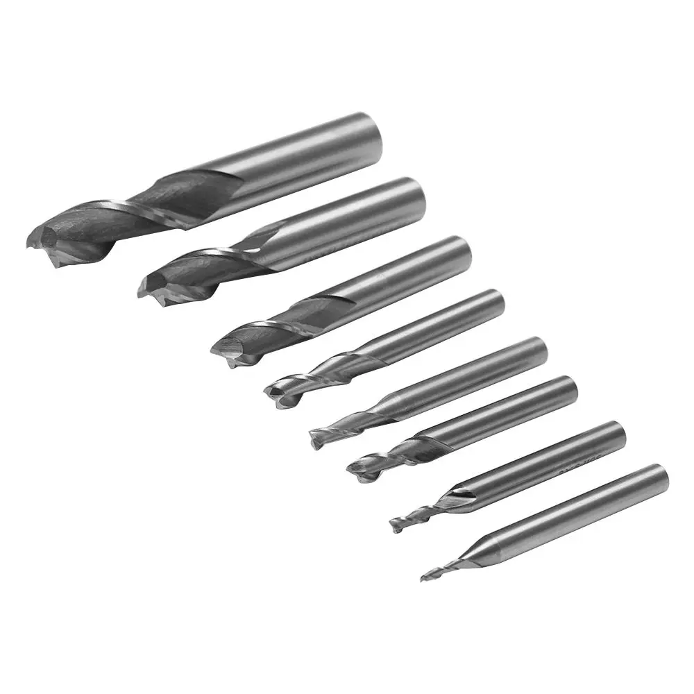 CNC Straight Shank End Fresas, Madeira-Cortador de Ferramentas, Carpintaria Brocas, 2 Flauta, Alta Qualidade, 1 Pc, 5Pcs