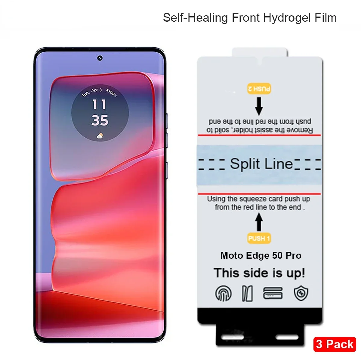 

Гидрогелевая пленка для Moto Edge 50 Pro Motorola Edge 50 Fusion Ultra Edge Plus G54 G24 G Power 2024 G14 G04, защитная пленка для экрана, 3 шт.