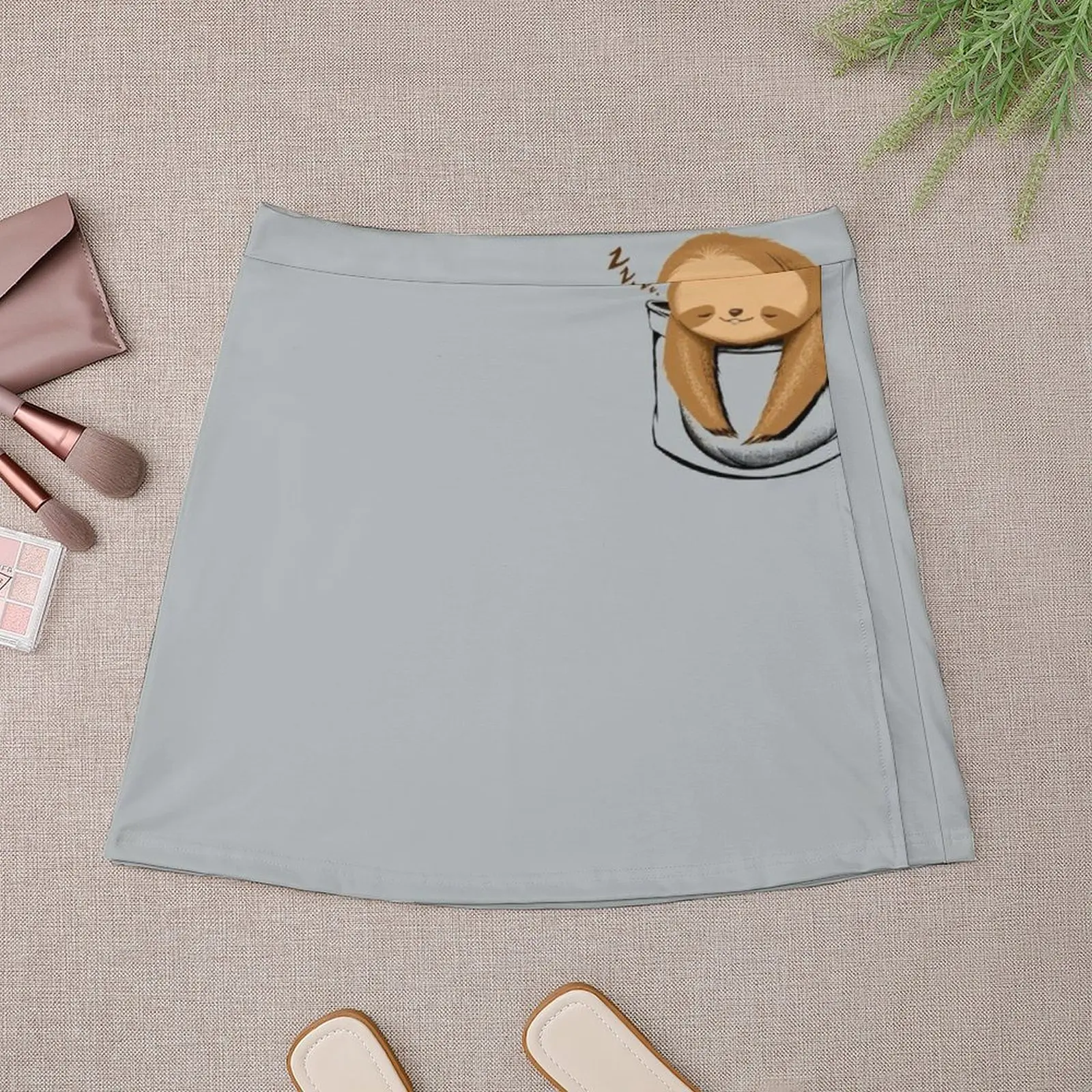 Sloth in a Pocket Mini Skirt skirts women's summer clothing 2025 korean summer clothes Mini Skirt