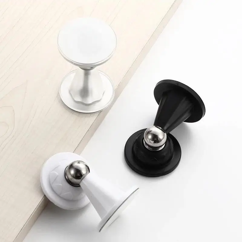 Silent Punch Free Magnetic Door Catch Strong Magnet Stopper Wall Floor Protector Home Bedroom Office Supplies