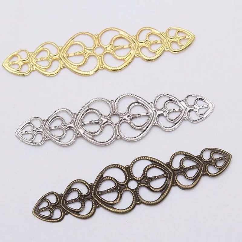 

Wholesale 500Pcs Multi Color Filigree Wraps Connectors Metal Crafts Gift Hair Jewelry Accessories Ancient Fashion Decorative