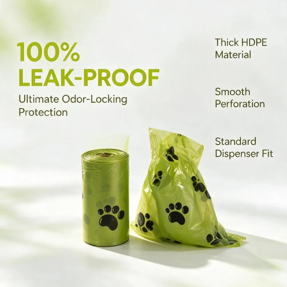 Bulk Disposable Dog Poop Bags, Leak-Proof Tear-Resistant Pet Waste Bags, Cost-Effective Pet Supplies for Dog Lovers 22*30cm