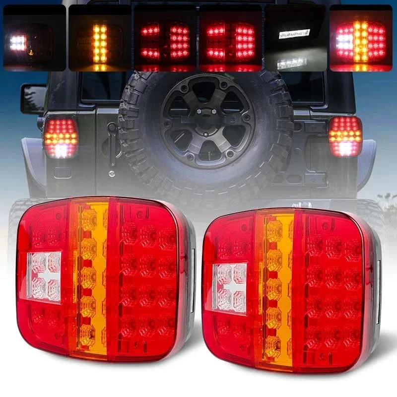 

Комбинированный задний фонарь Wrangler, светодиодный задний фонарь для прицепа, 39, светодиодный задний фонарь, белый для грузовика с прицепом и автобусом