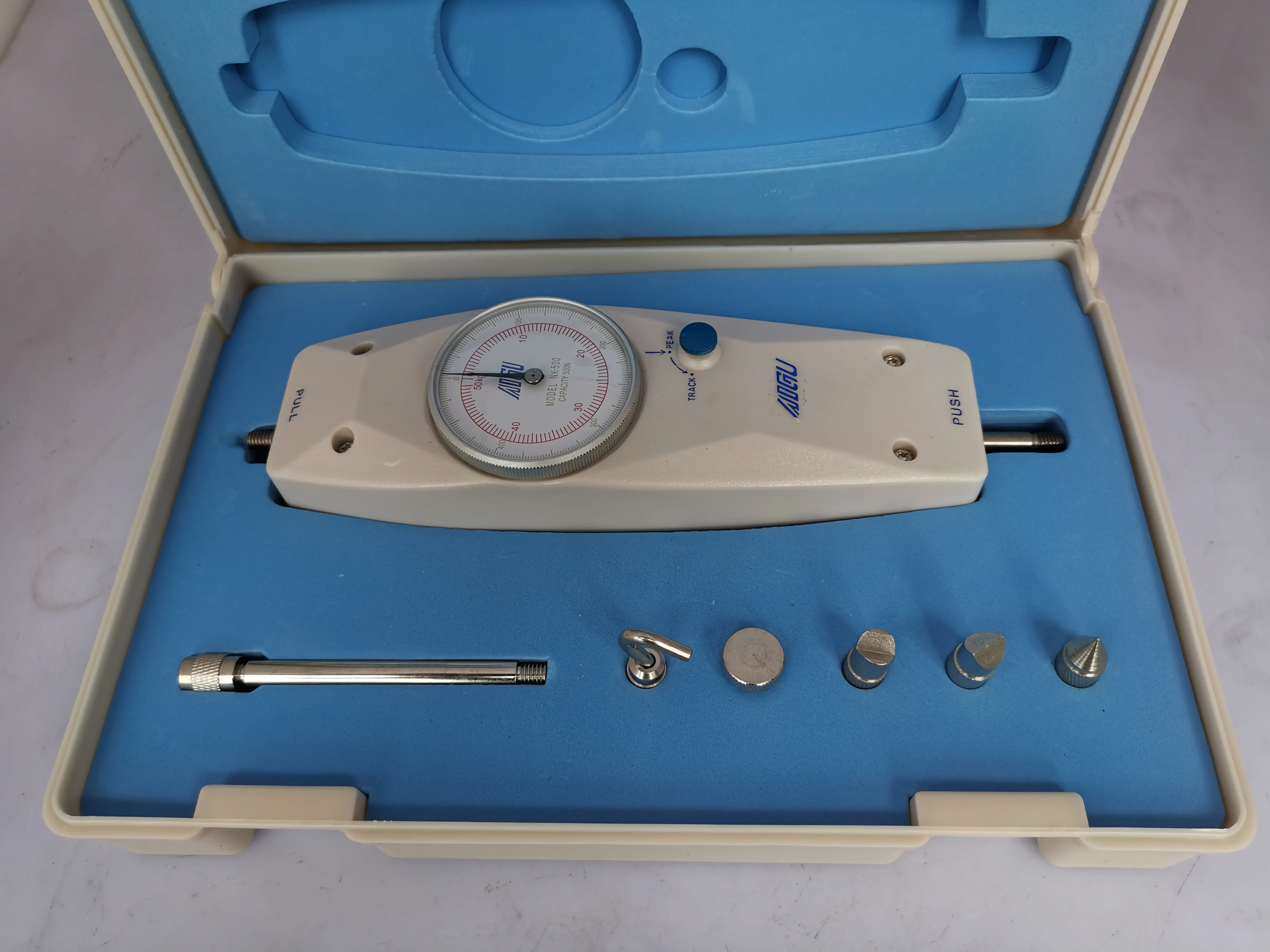 AIGU puntero medidor de fuerza NK 10-500N, dinamómetro, medidor de rally NK-100, 200, 300, 500 dinamómetro