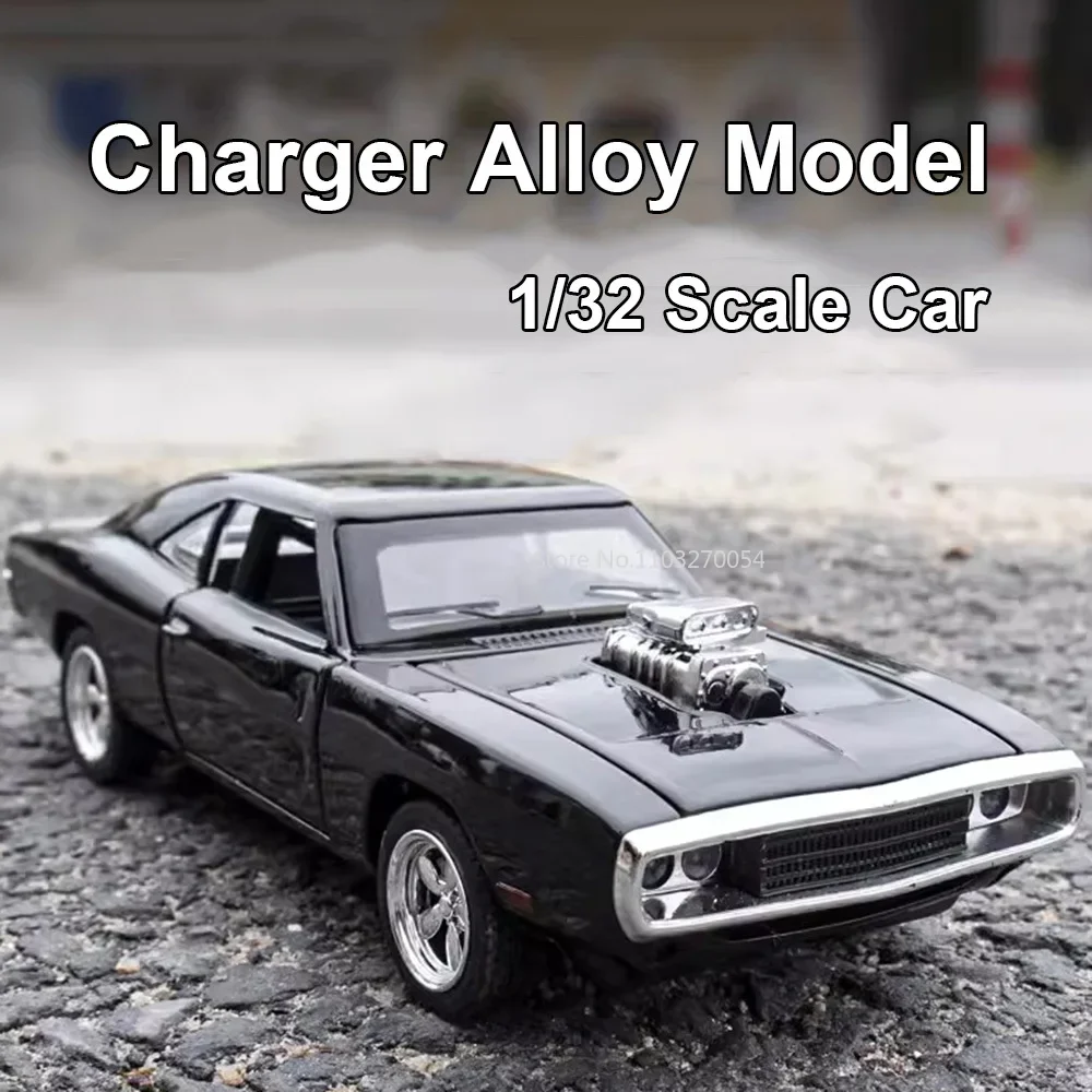 1:32 Dodge Charger 1970 รถDiecastรุ่นของเล่นโลหะผสมยานพาหนะ 4 ประตูเปิดเสียงดึงกลับของเล่นเด็กคริสต์มาสของขวัญ