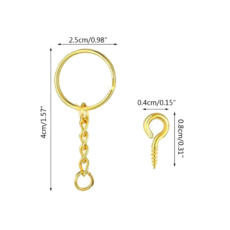 652F сплит для брелока с цепочкой, открытые кольца для прыжков, винтовые штифты, соединительные брелки, кольца для смолы, своими