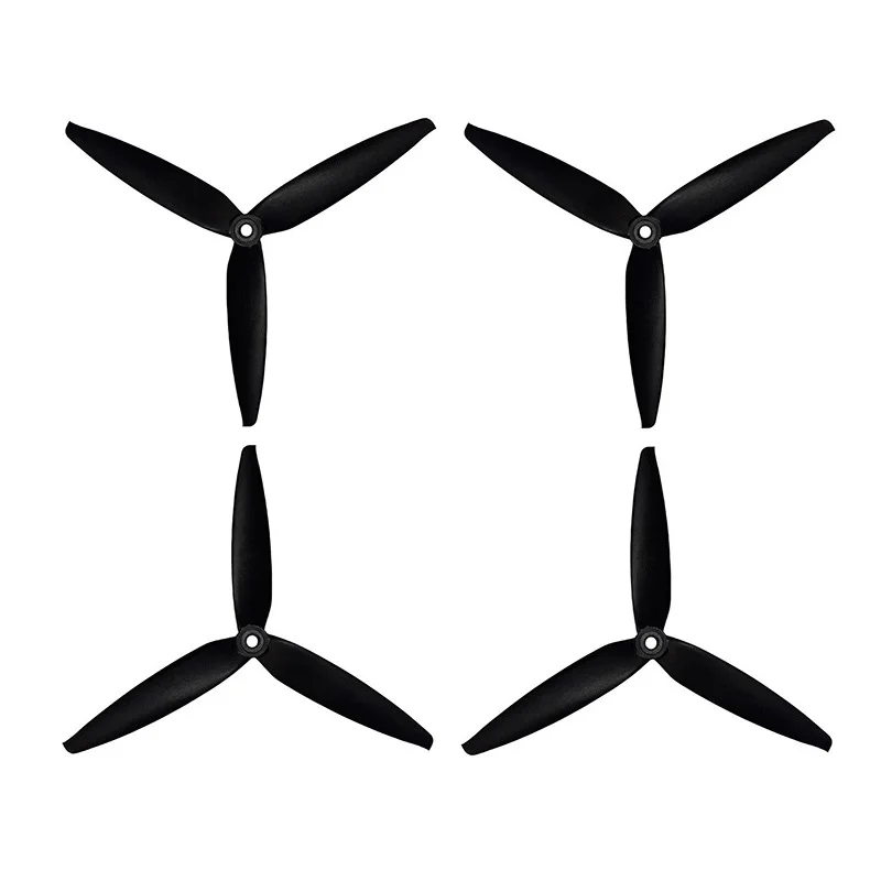 4 stks 7x4x3 7040 7 inch Duurzaam Tri-Blade Zwart (2CW + 2CCW) Nylon voor FPV RC Drone