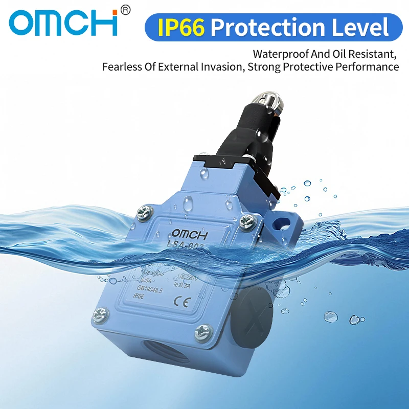 OMCH 1/5 قطعة الاتصال الفضي الذاتي إعادة تعيين مفتاح السفر مقاوم للماء LSA سلسلة 10A مفتاح حد الماكينة الصناعية
