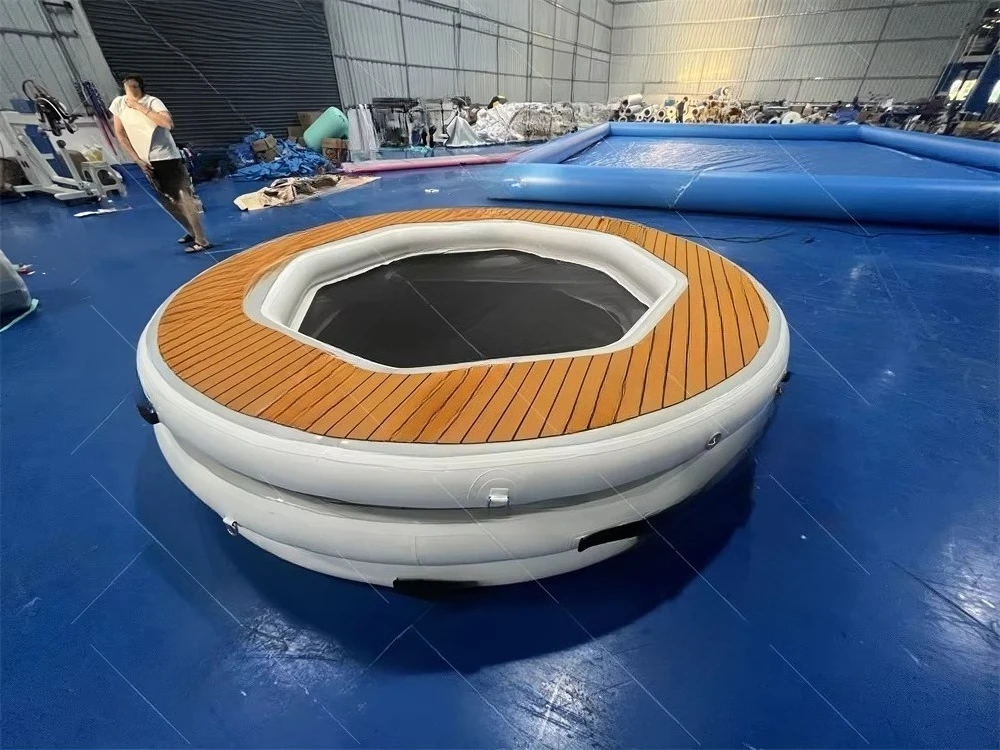 Portable Floating Hammock Lounger Pool Inflatable Hammock with Mesh Entertainment Center