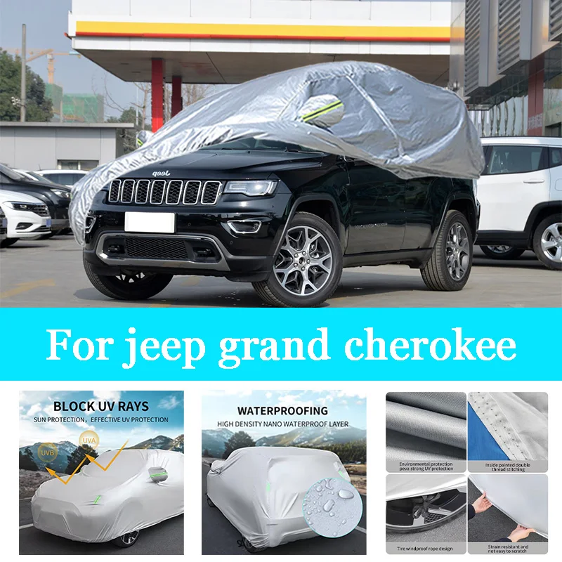 

Car Cover Outdoor Full Cover Sunshade Dustproof Protection Cover Universal For jeep Grand Cherokee Hatchback Sedan SUV