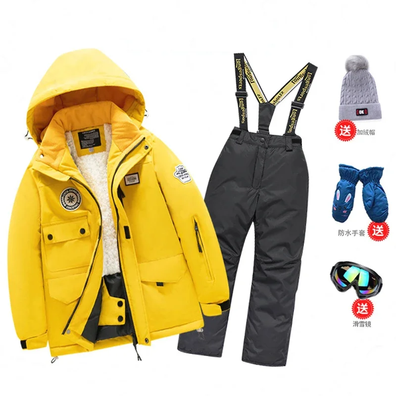 Children's Ski Suit Skiing Jumpsuit, Boy or Girl Snow Suit, Skiing Snowboarding Clothing, Waterproof, Winter Outdoor Sports Wear