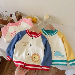 1-6T Spring Kids Jacket Boy Coat Autumn Baseball Uniform Cotton Light Outerwear Baby Toddle Child Clothes New Clothes Outerwear