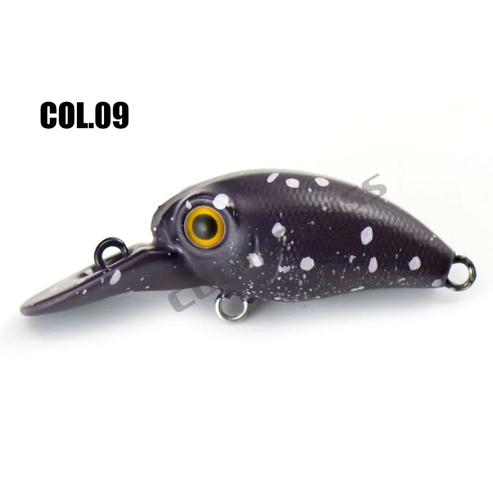 Countbass-señuelos de pesca de plástico duro, cebo de manivela, Wobbler, agua dulce, salmón, tipo de pez, 32mm, 3,2g