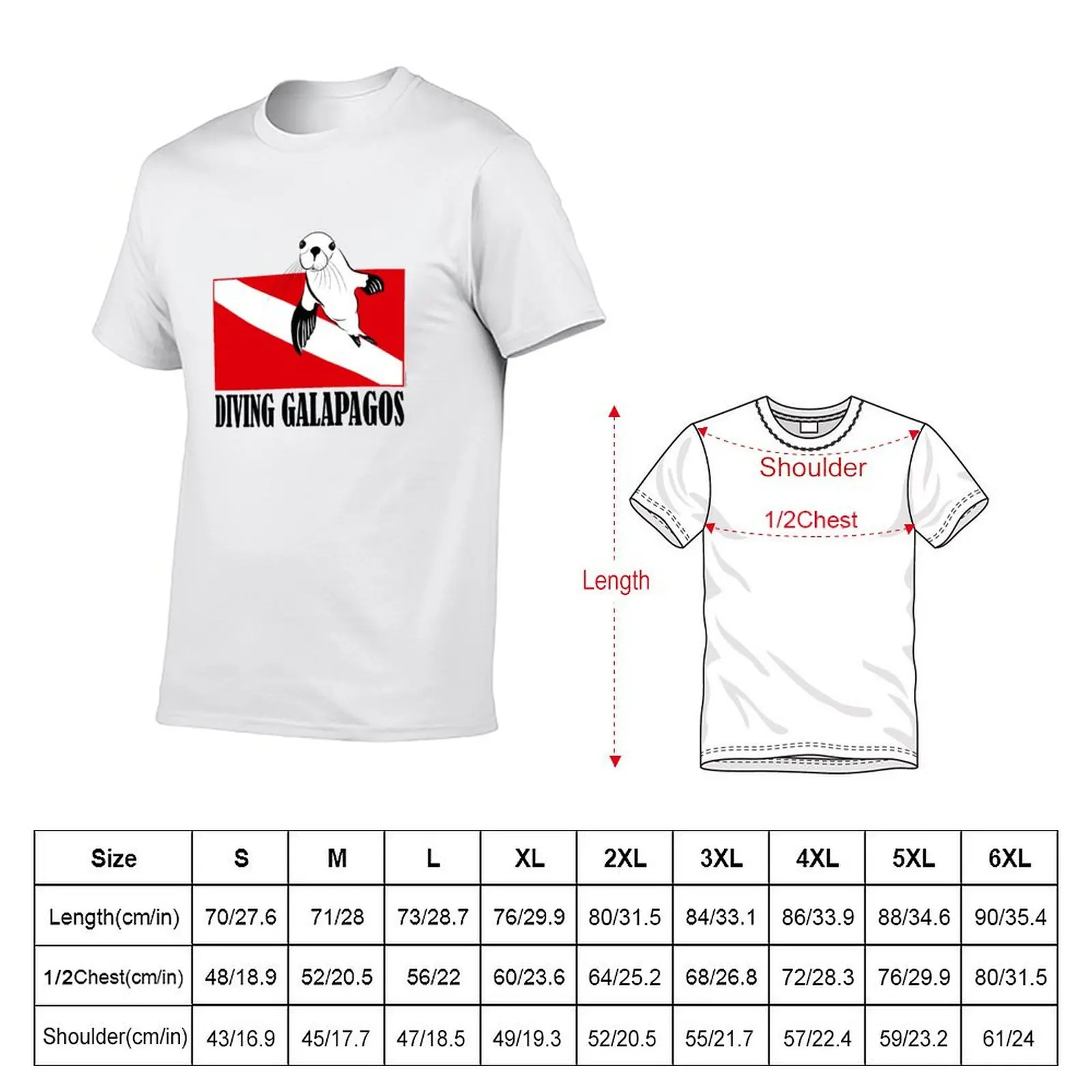 Diving with sea Lion in Galapagos Ecuador T-Shirt Outdoor Activity Sports T-Shirt