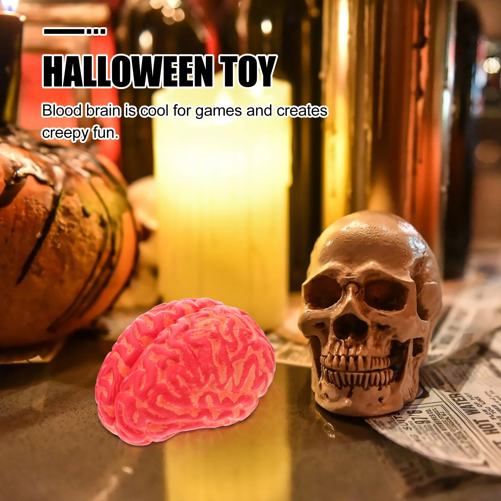

1Pcs Simulation Blood Brain Cool Party Favor Grab Bag Item for Halloween Celebration Spooky Fun Activity Halloween Toy