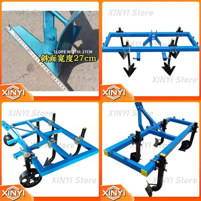 Four Wheel Row Crop Cultivator for Corn Field Watermelon Patch Sweet Potato Farm Tilling Machine Weeding Tool Agricultural