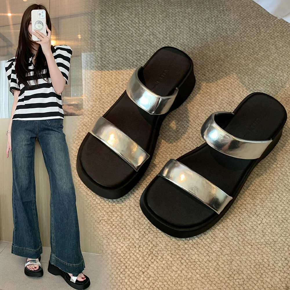 

Womens Platform 6cm Thick Sandals with Arch Support Beach Sandal Woman Comfort Lightweight Ultra Cushion EVA Slides Slippers ﻿