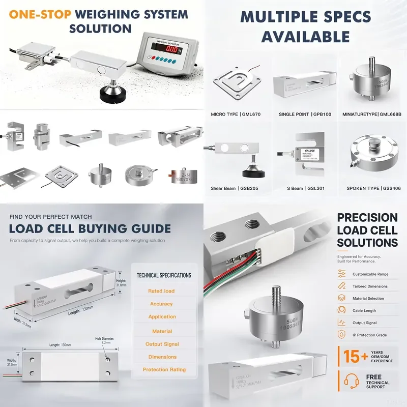 Weight Sensor Load Cell GALOCE Manufacturer Custom High Precision Force Sensor Weighing Loadcell ISO9001 CE RoHS