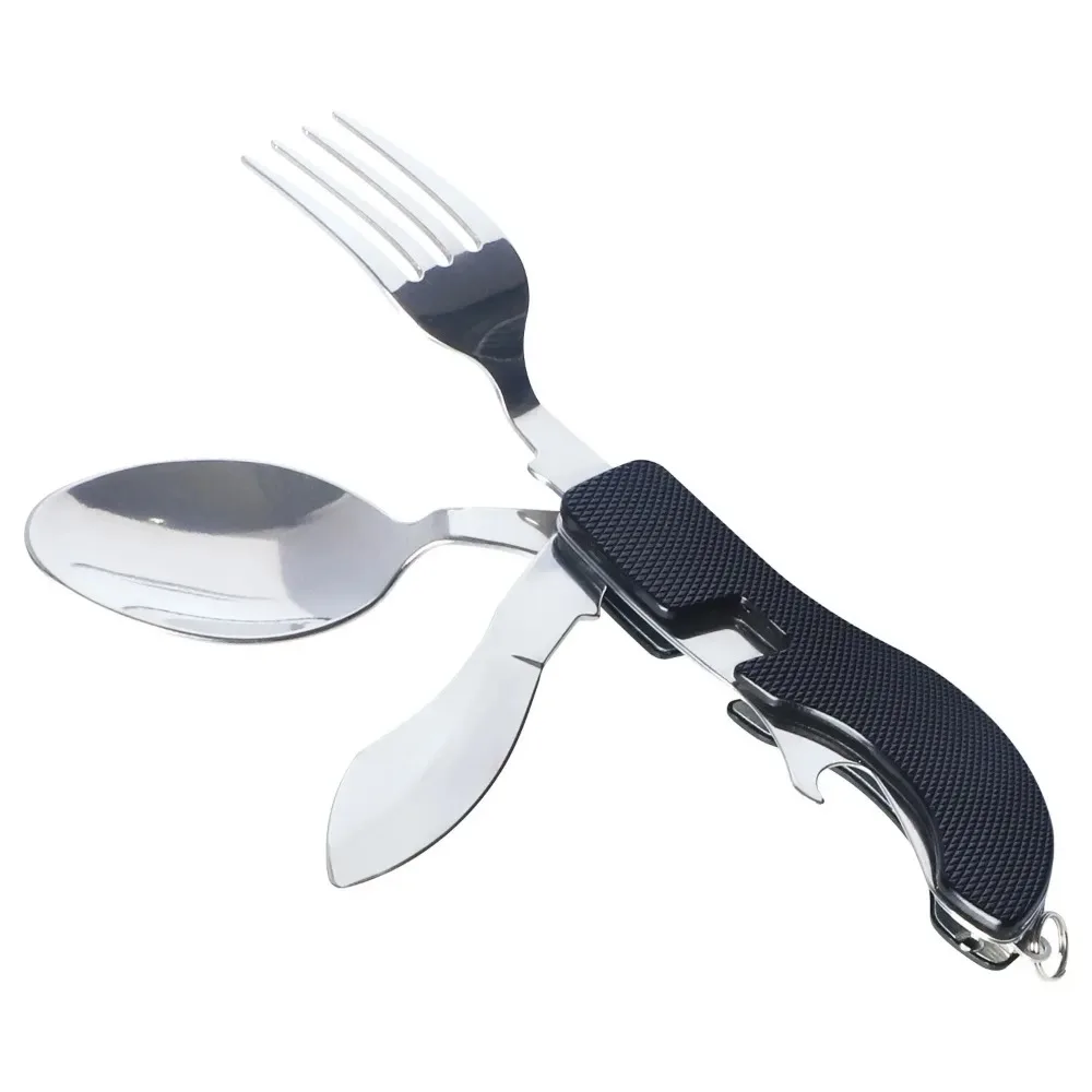 

Foldable Tableware Combination Outdoor Portable Picnic Tableware Set Flatware Folding Cutlery Kitchen and Home Camping Dining