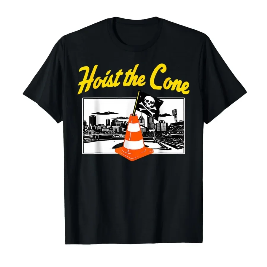 

Hoist The Cone Funny Baseball Meme T-shirt For Men Women 100% Cotton T Shirts Short Sleeve Tops 0406-1