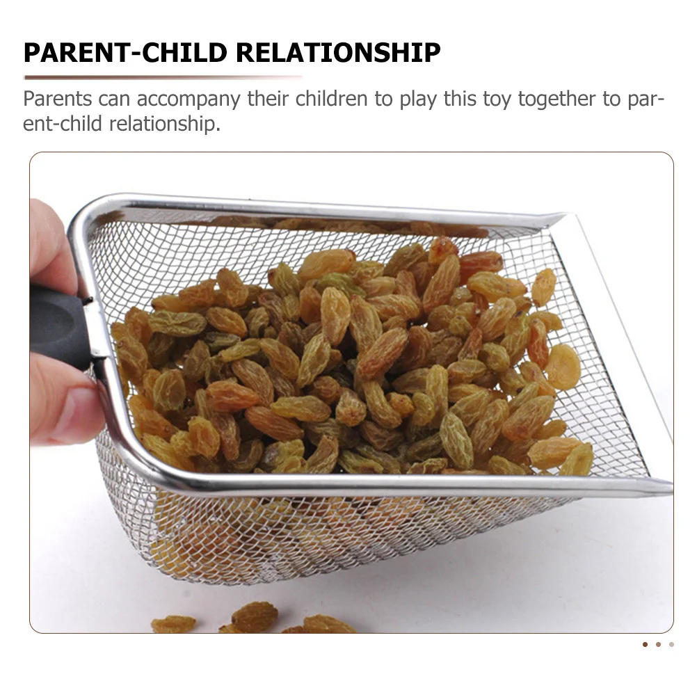 Filtre à sable de plage pour enfants, pelle Portable, outil de nettoyage des mailles, jeu en plein air, pelle à sable légère en plastique pour enfants