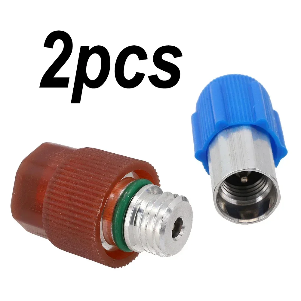 R134a HD ND Adapter Replacement 2pcs 357820795H 357820795J AIR CONDITIONING Accessory CONNECTIONS Parts Useful