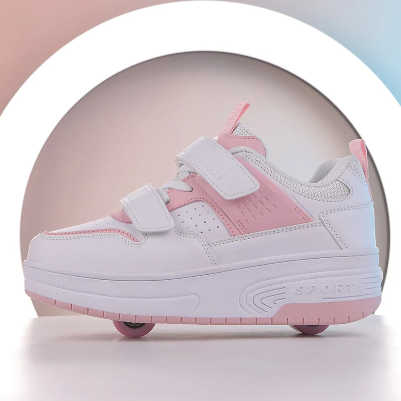 

Comfortable New Winter Heelys for Girls 2025: Wear-Resistant Invisible 4-Wheel Auto-Retractable Walking Roller Shoes