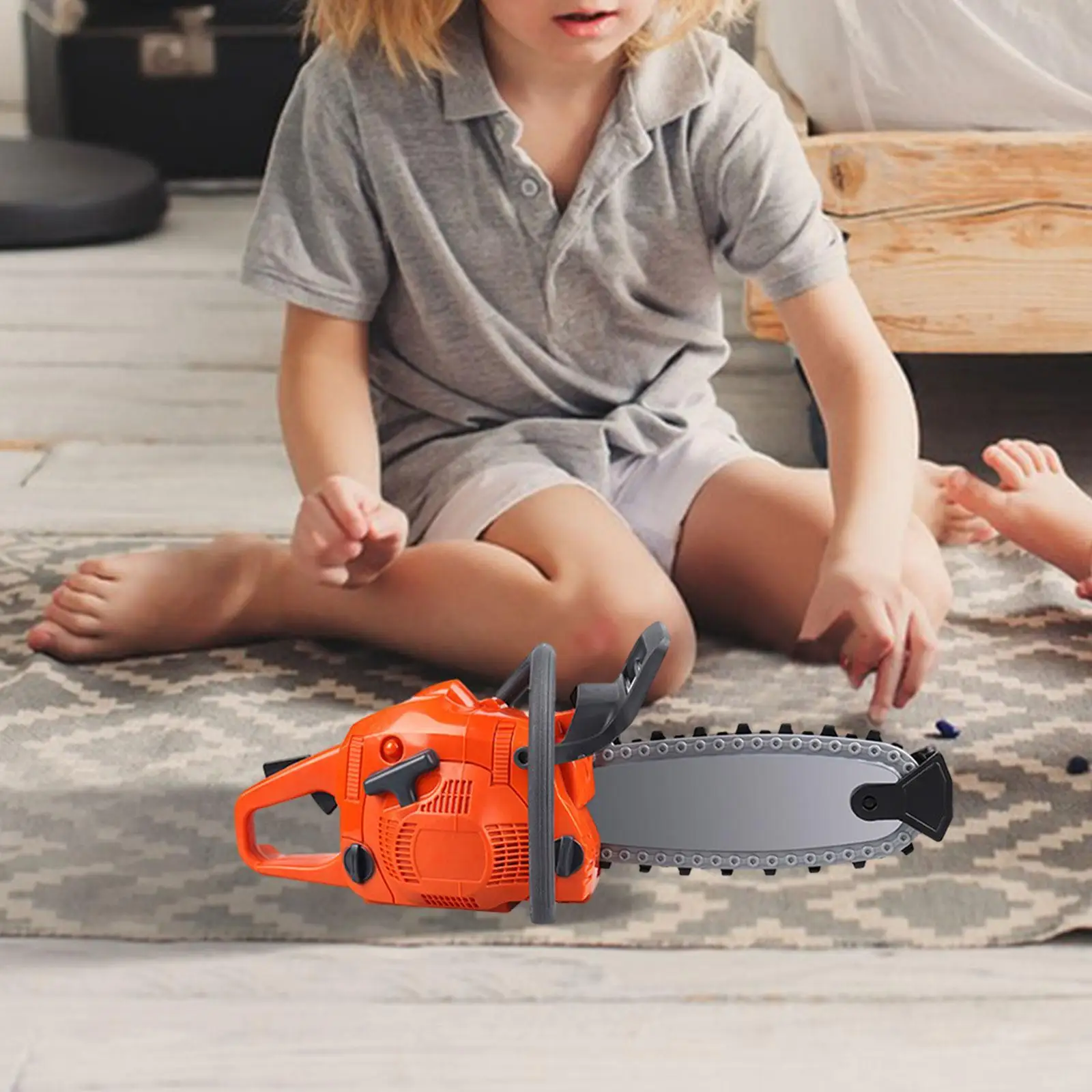 Juguete de motosierra para niños, herramienta eléctrica para exteriores, sierra de juego de rol preescolar, herramienta para niños al aire libre