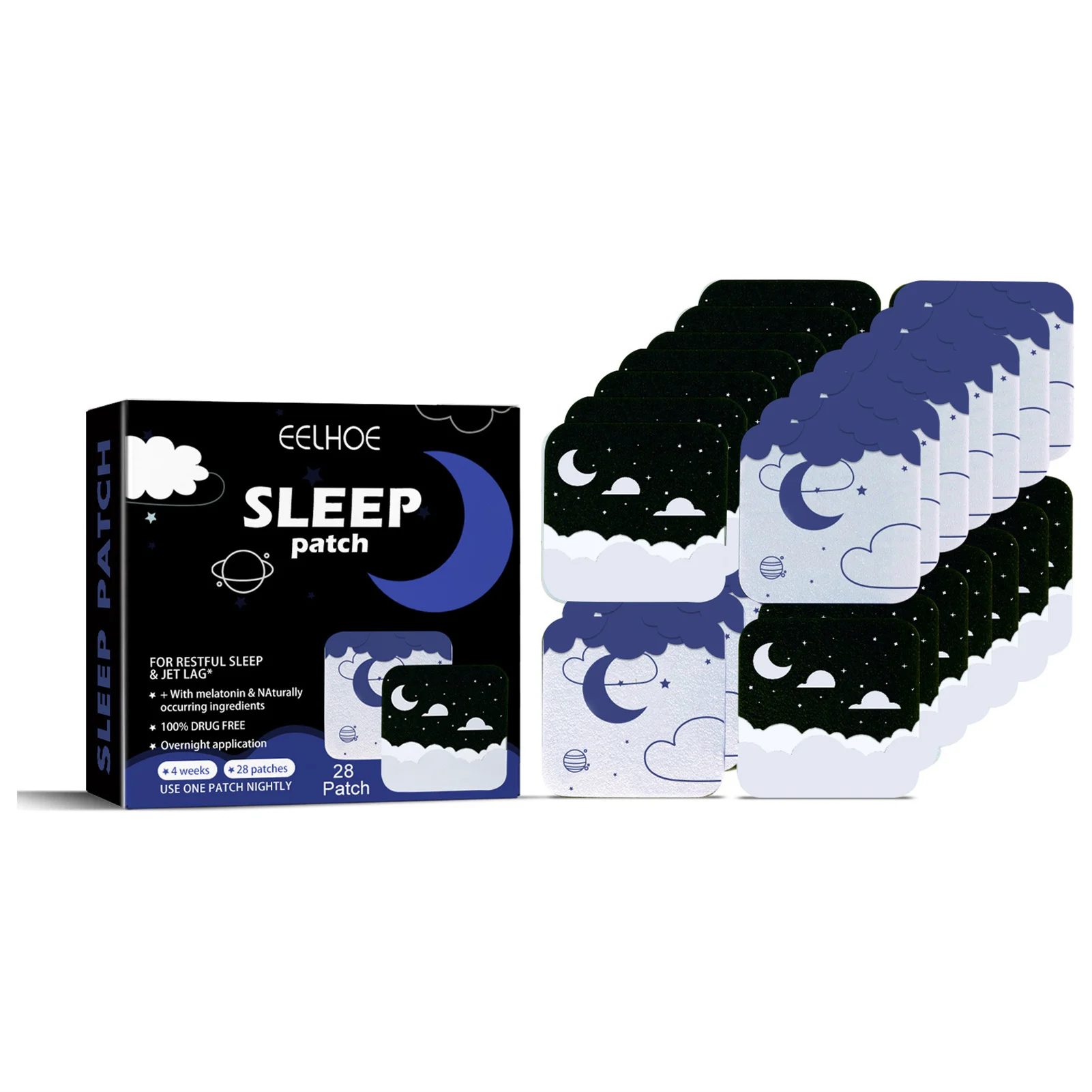 28pcs Sleep Aid Patch Improve Sleep Quality Improve Falling Asleep Relieve Insomnia And Anxiety Sleep Patch