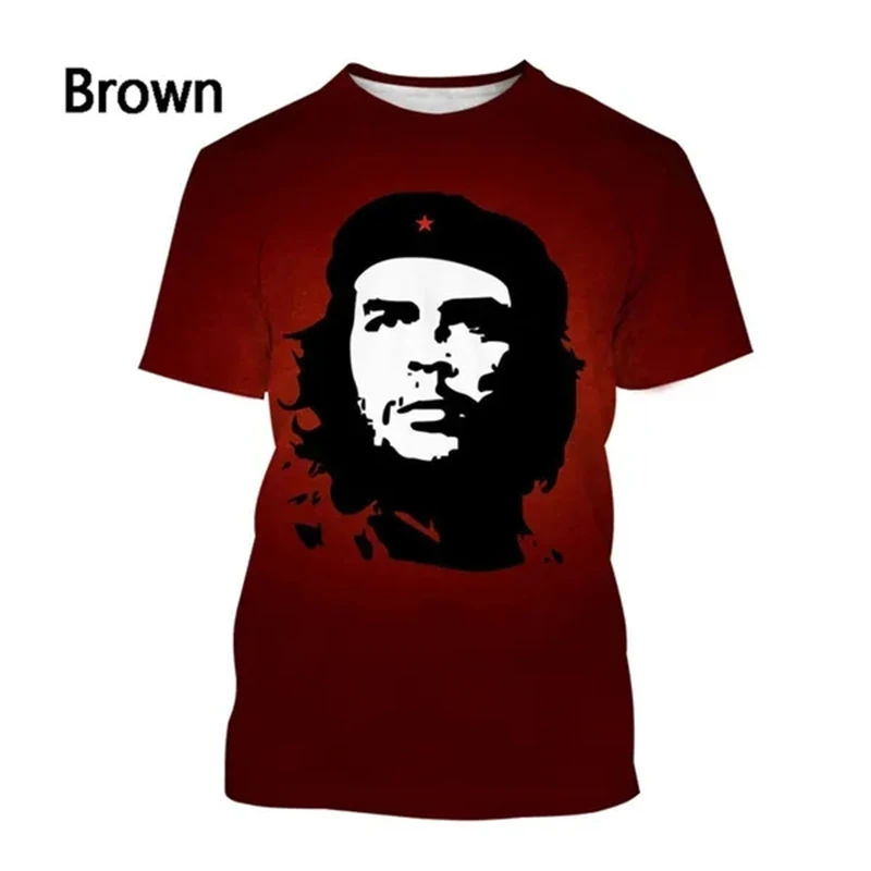 Ernesto Guevara Memorials T-shirt Vintage 3D El Che Guevara Printed T Shirts For Men Clothing Fashion Tops Tee Streetwear Tshirt