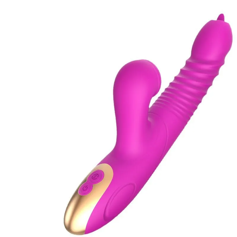 ألعاب جنسية هزازة للتدفئة الذكية للإناث دسار البظر محفز تلسكوبي G Spot جهاز استمناء قوي لعق